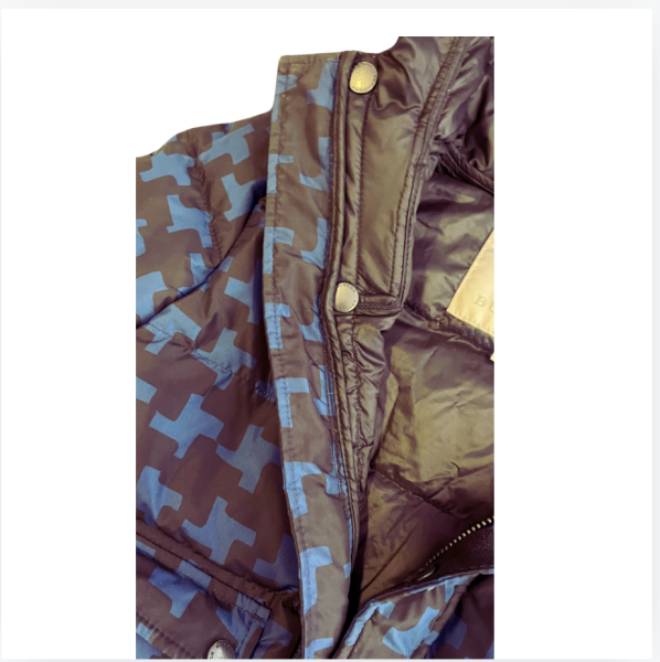 Burberry Mavi Siyah Puffer Mont 3 yaş kayak yılbaşı