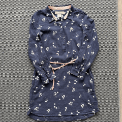 H&M Lacivert Çiçekli Elbise 8-9 yaş
