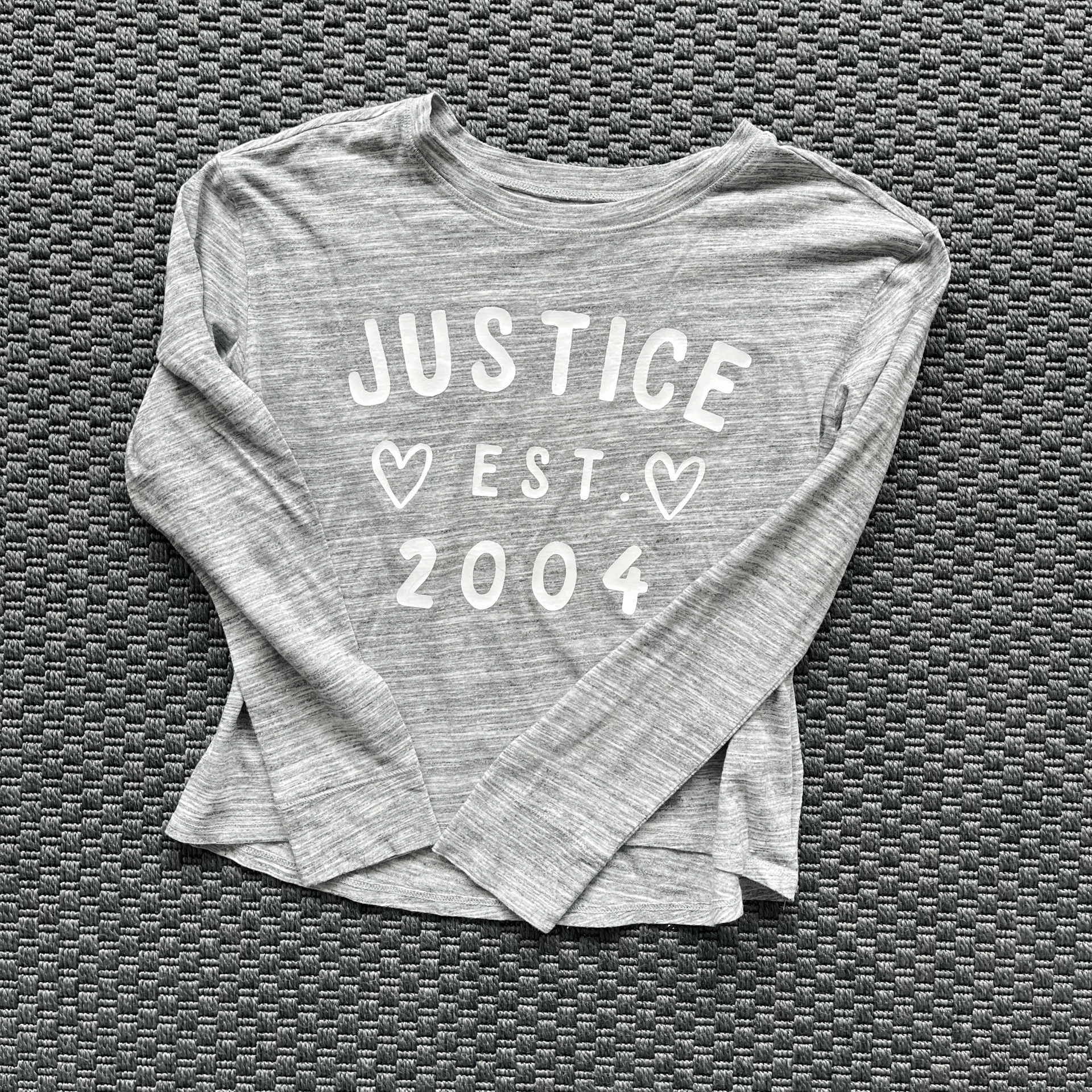 Justice Gri Tshirt 8 yaş