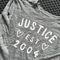 Justice Gri Tshirt 8 yaş