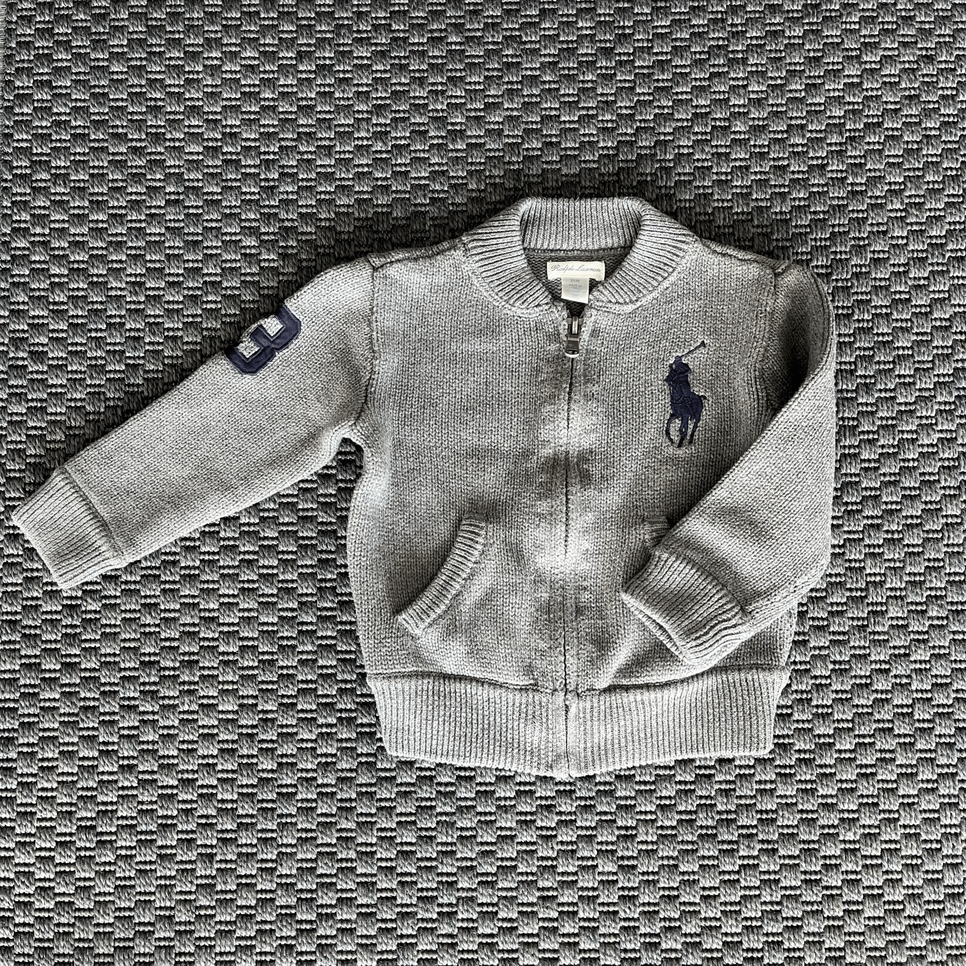 Ralph Lauren Gri Kapşonlu Kazak 24 ay
