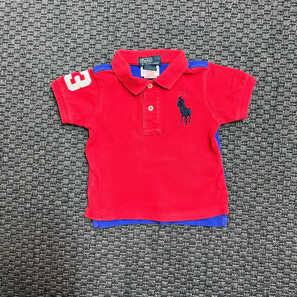 Ralph Lauren Kırmızı Mavi Tshirt 9 ay