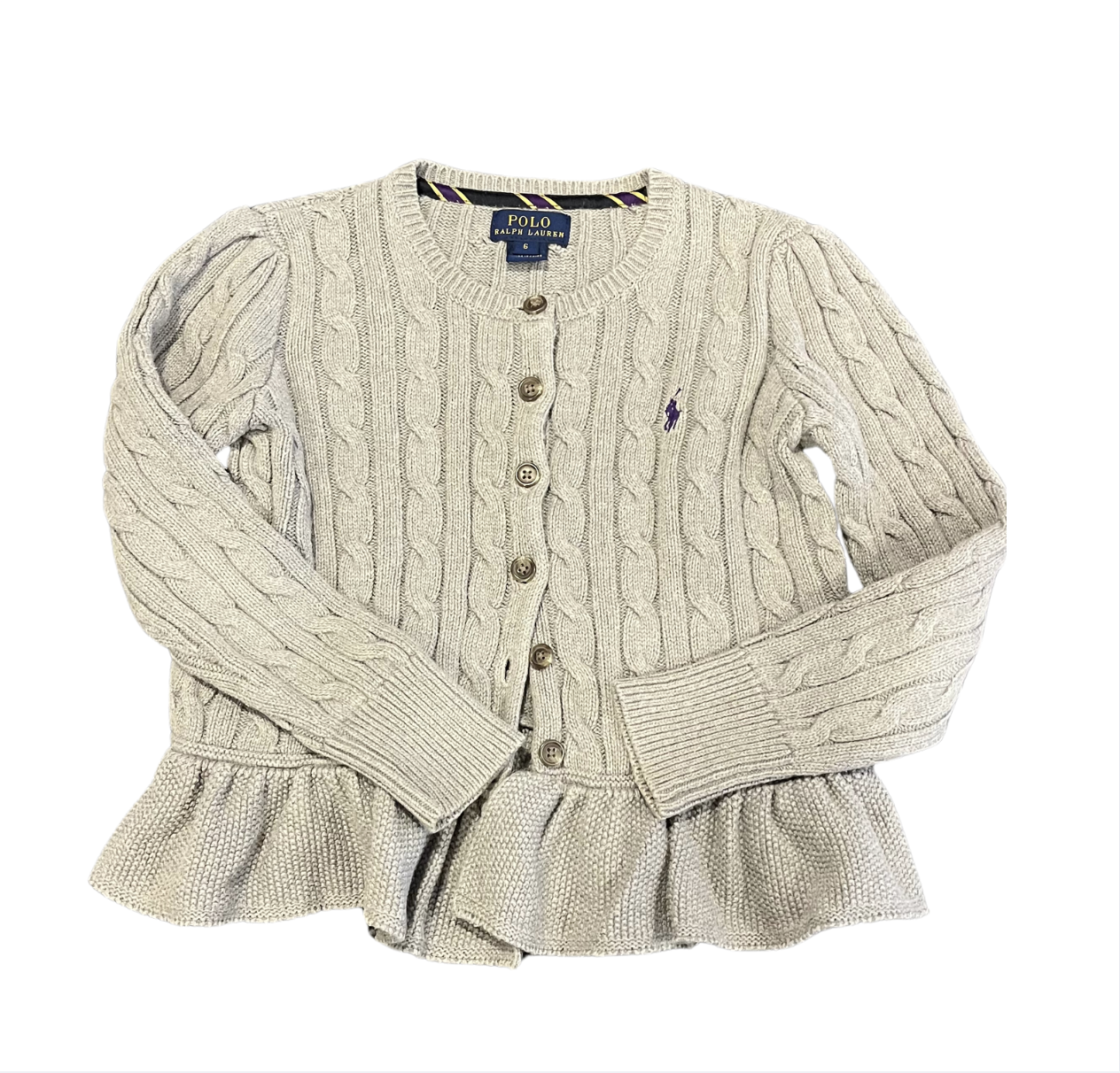 Ralph Lauren Gri Hırka 6 yaş kazak yılbaşı