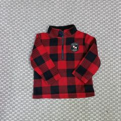Carters Kırmızı Siyah Polar Kazak  9 ay Yılbaşı