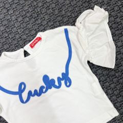 GB Baby Mavi Lucky Yazılı tshirt 6 - 9 ay