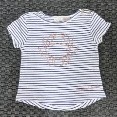 Zara Tshirt Mavi Beyaz Tshirt 6-9 ay