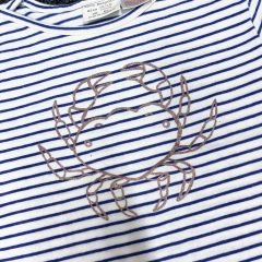 Zara Tshirt Mavi Beyaz Tshirt 6-9 ay