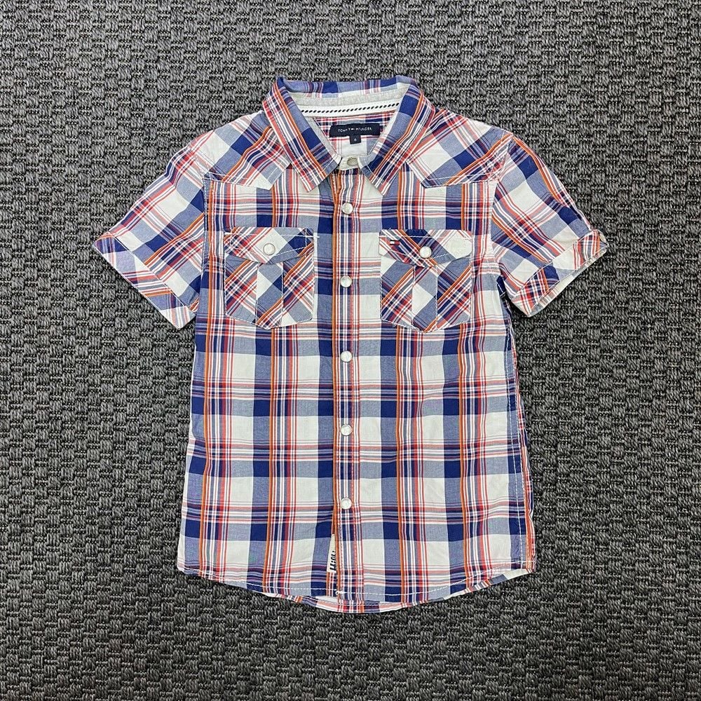 Tommy Hilfiger Kırmızı Lacivert Gömlek 6 yaş