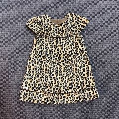Tous Leopar Desenli Kadife Elbise 12 ay