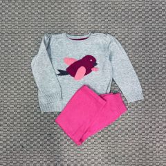 Gap Pembe Gri Kuşlu Takım 6-12 ay Yılbaşı