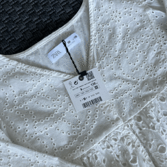 Zara Etiketli Beyaz Elbise 8 yaş