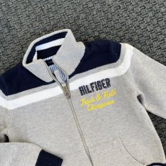 Tommy Hilfiger Gri Lacivert Hırka 3 yaş