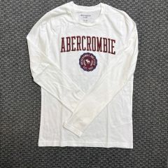 Abercrombie Bordo Yazılı Tshirt 13-14 yaş kırmızı