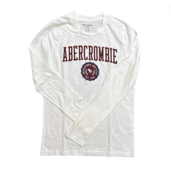 Abercrombie Bordo Yazılı Tshirt 13-14 yaş kırmızı