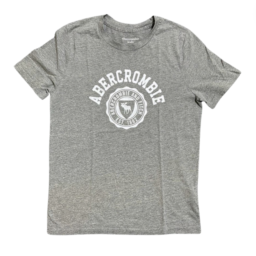 Abercrombie Yazılı Gri Beyaz Tshirt 13-14 yaş