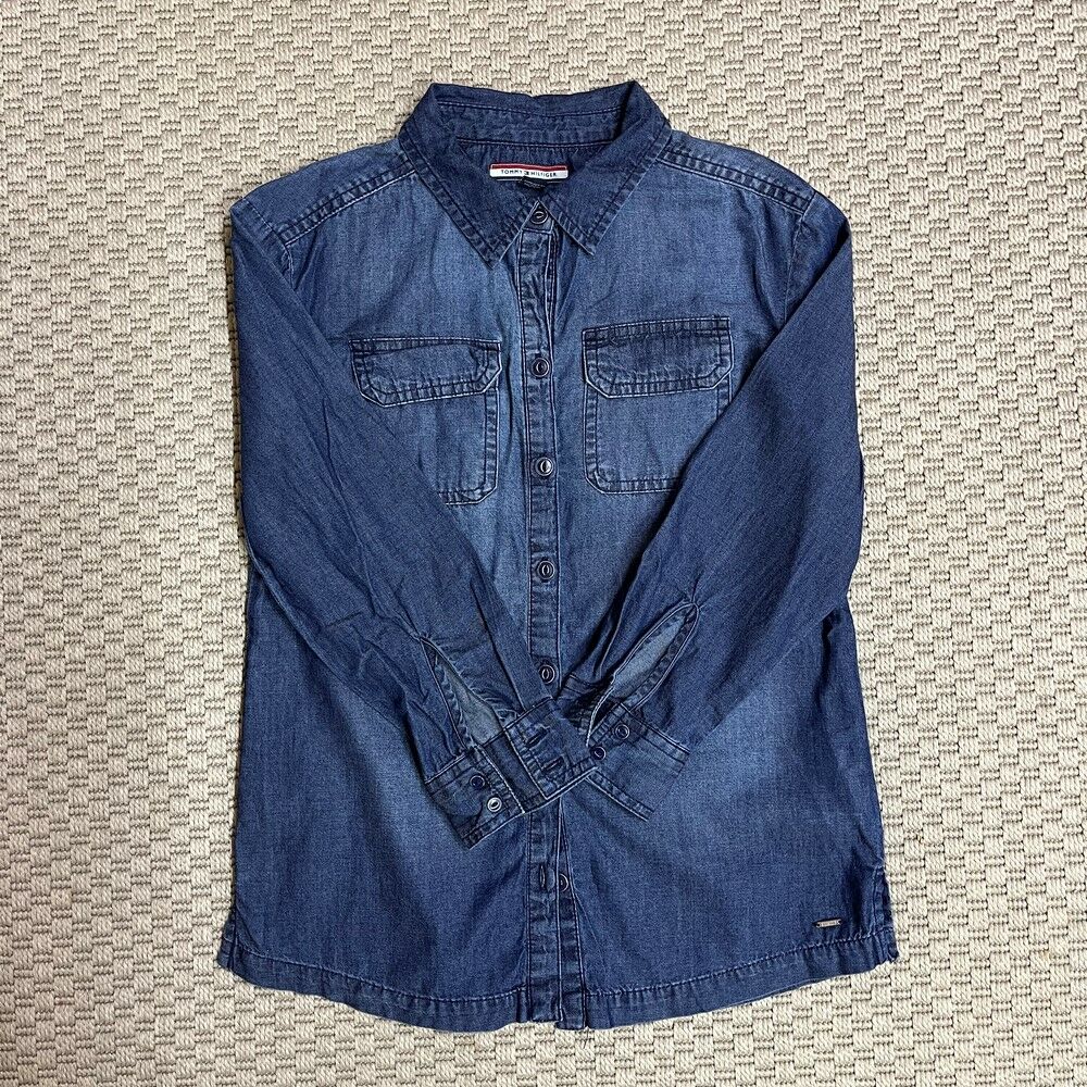 Tommy Hilfiger Lacivert Gömlek 6-7 yaş