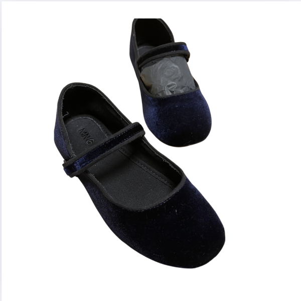 Mango Lacivert Kadife Babetler 31 numara yılbaşı