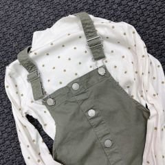 Zara Yeşil Yıldızlı Kadif Elbise 8-10 yaş
