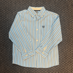 Zara Kids Mavi Çizgili Gömlek 3 4 yaş
