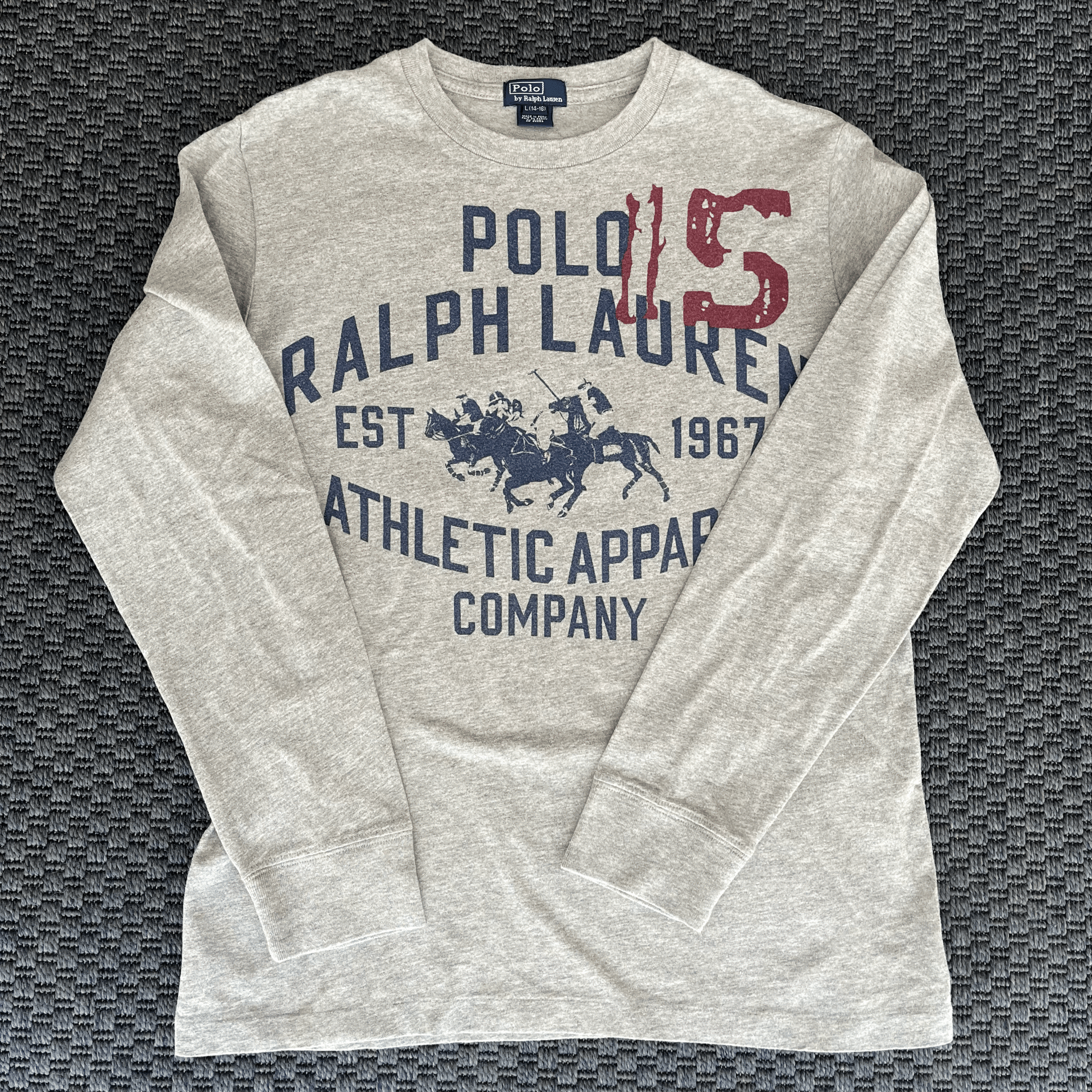 Ralph Lauren Gri Uzun Kollu T shirt 14 16 yaş