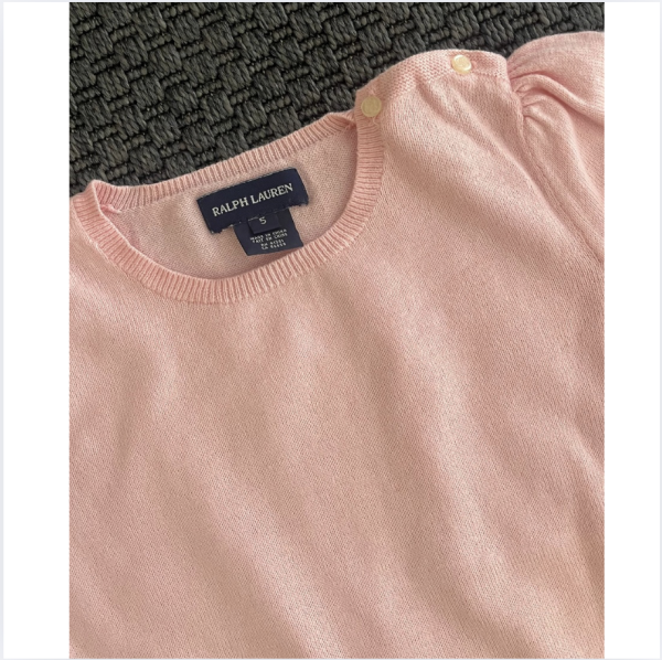 Ralph Lauren Pembe Kısa Kollu Kazak 5 Yaş
