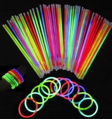 Glow Stick 100 Adet Kırılan Fosforlu Çubuk Bileklik