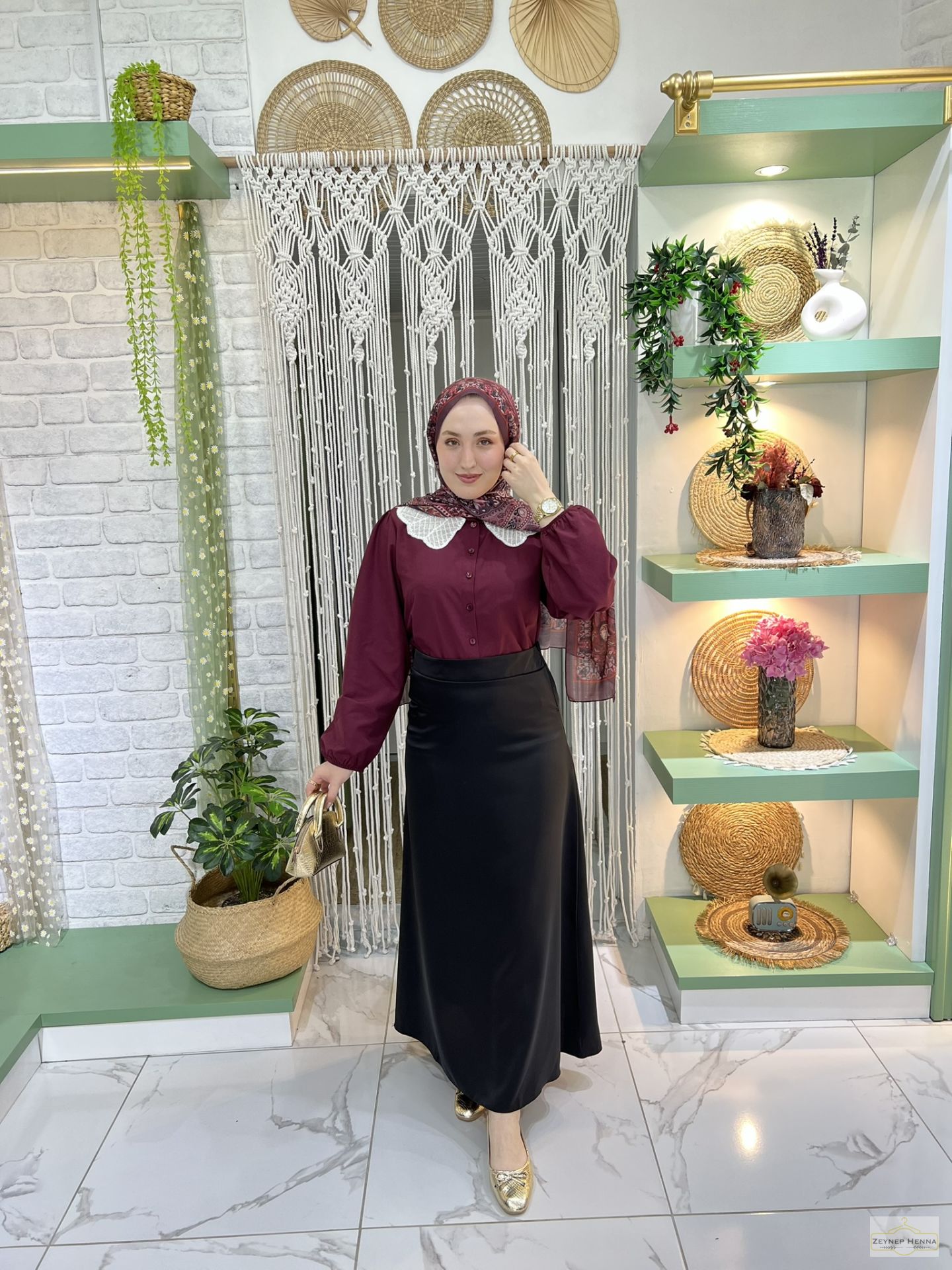 Siyah Saten Etek