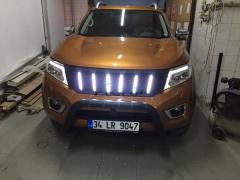 Nissan Navara Np300  Ledli Ön Panjur, Düz Tip-Siyah