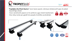 TROPHYBARS, ROOF RACK SYSTEM, TAVAN TAŞIMA APARATI, 130 cm