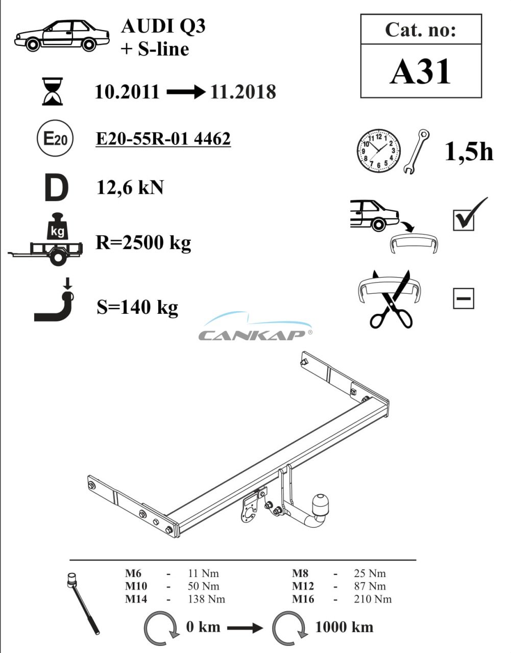 Audi Q3 Çeki Demiri A31