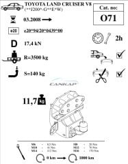 Toyota Land Cruiser V8 Çeki Demiri O71