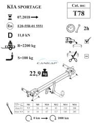 Kia Sportage Çeki Demiri T78