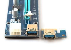 S-LINK PCI-E 1X TO 16X SATA 6PİN BITCOIN RİSER EKRAN KARTI YÜKSELTİCİ SL-EX10 VER 008S