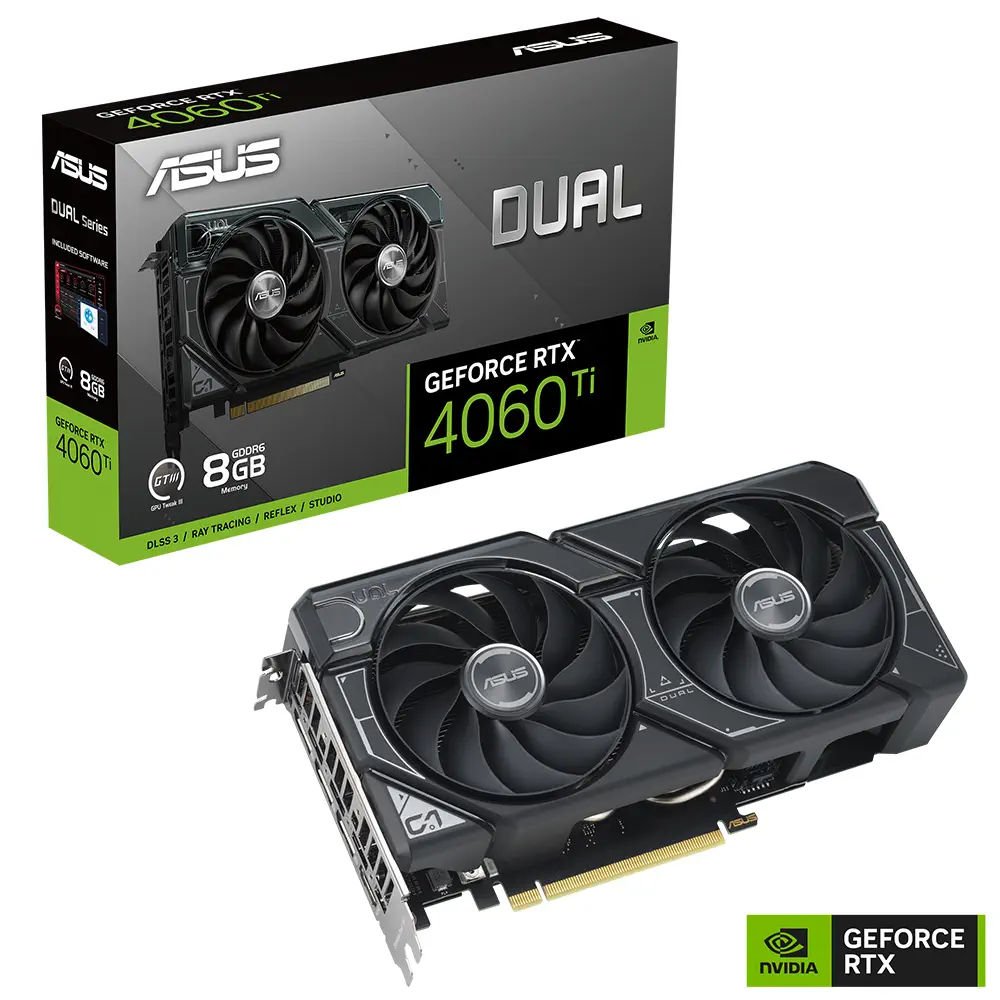 ASUS GEFORCE RTX4060Tİ DUAL O8G V2 8GB GDDR6 128 BİT EKRAN KARTI DUAL-RTX4060TI-O8G-V2-BULK 90YV0J47-M0NB00