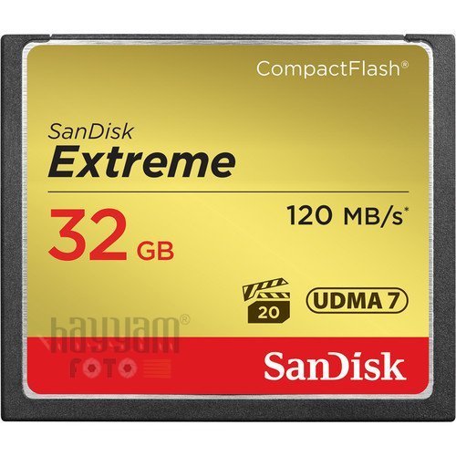 SanDisk 32GB Extreme CompactFlash Hafıza Kartı (120MB/s)