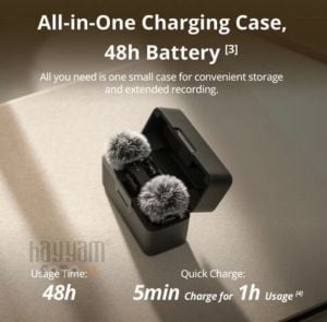 DJI Mic Mini 2 Kişilik Kompakt Kablosuz Mikrofon Sistemi (2TX+1RX+Charging Case)