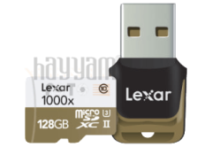 128GB Lexar® Professional 1000x microSDHC™/microSDXC™ UHS-II, up to 150MB/s read 90MB/s write