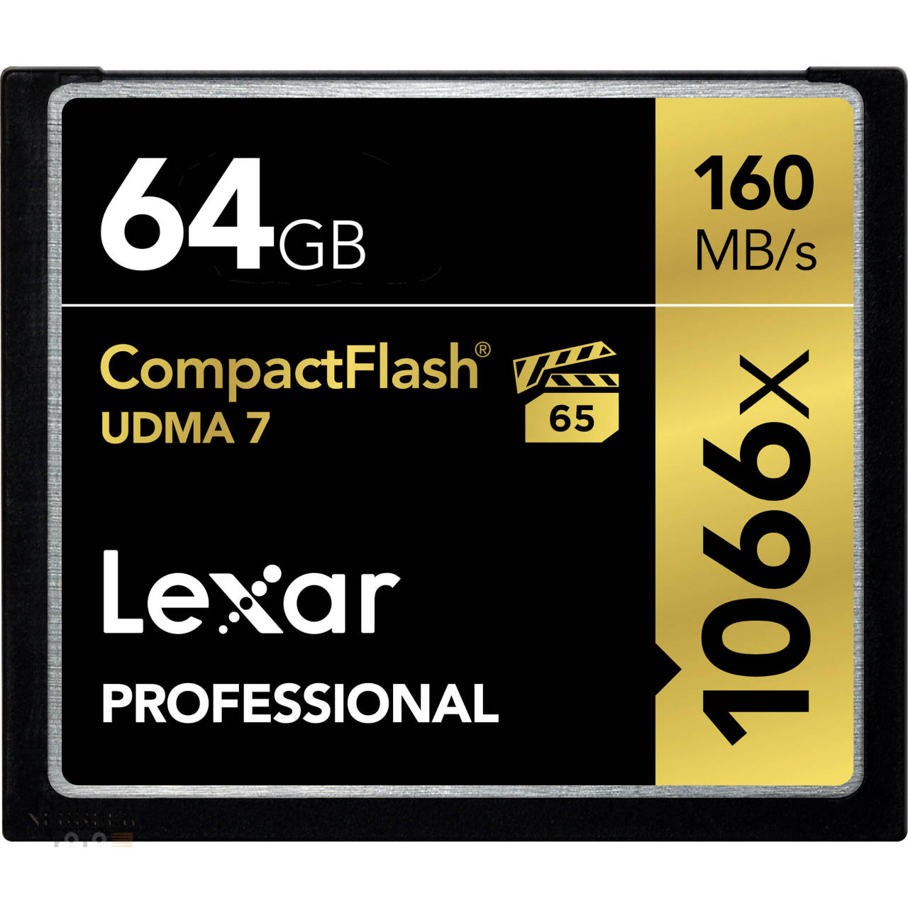 64GB Lexar® Professional 1066x CompactFlash® card, up to 160MB/s read 155MB/s write