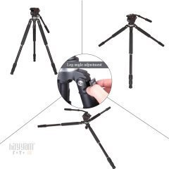 Jieyang JY0509A Video Tripod - Çevirmeli Kilit