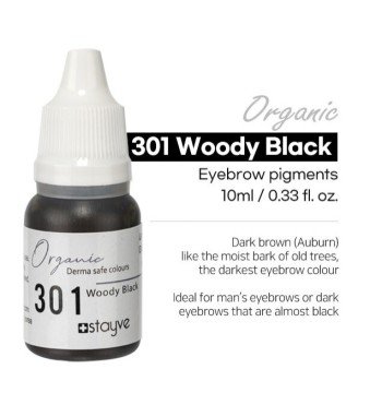 301-Woody Black-Odunsu Siyah Organik Kaş Pigment