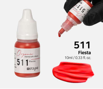 511-Fiesta-Turuncu ve Kırmızı Karışımı Organik Dudak Pigment