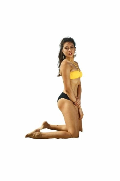 Yellow Strapless Bikini Top