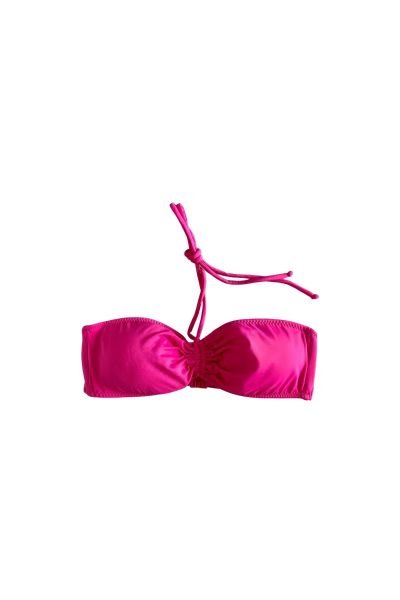 Pembe Dar Kalıptır Straplez Bikini Üstü