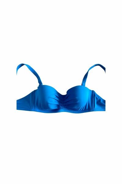 Blank Blue Strapless Bikini Clad Above