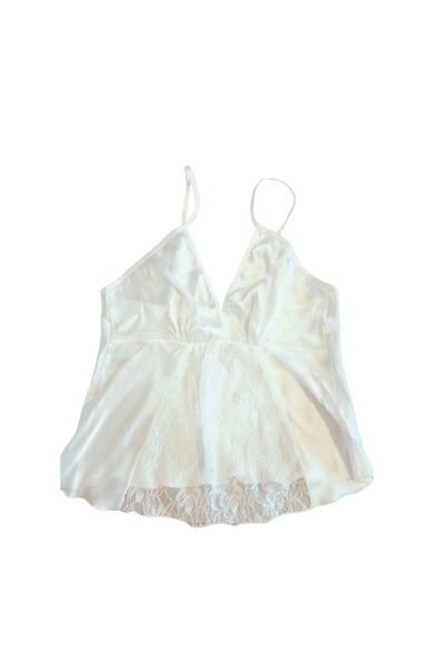 Ekru Babydoll Saten İnce Askılı Şortlu Takım