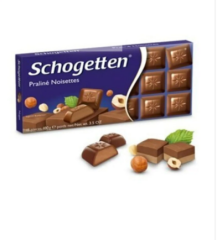 Schogetten Fındıklı Nuga Dolgulu Sütlü Çikolata 100 Gr