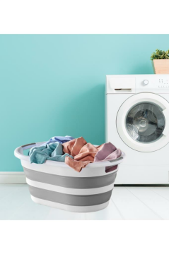 Flora 25 litre Katlanır Sepet, Akordiyon Katlanır Çamaşır Selesi Oyuncak Kutusu Organizer 25lt