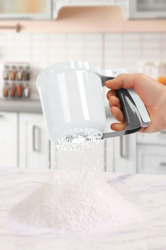 Flosoft Un Pudra Şekeri Kakao Eleği, Pratik Çok Amaçlı Hamur Kek Pasta Eleği