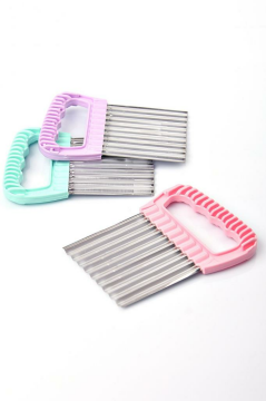 Flosoft Metal Spatula Hamur Kesici Kazıyıcı ve Cips Doğrayıcı, Sebze Meyve Dilimleyici 2’Lİ SET