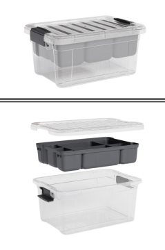 Flora Kilitli Bölmeli Saklama Kutusu, Bujiteri Takı İlaç Dikiş İp Kaşık Hırdavat Organizer 6,25 Litre